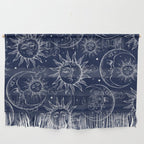 Blue Magic Celestial Sun Moon Stars Wall Hanging Gallery Image 1