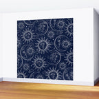 Blue Magic Celestial Sun Moon Stars Wall Mural Gallery Image 2