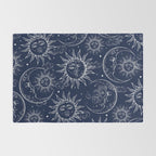 Blue Magic Celestial Sun Moon Stars Rug Gallery Image 2