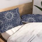 Blue Magic Celestial Sun Moon Stars Pillow Sham Gallery Image 2