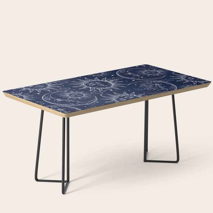 Blue Magic Celestial Sun Moon Stars Coffee Table Gallery Image 1