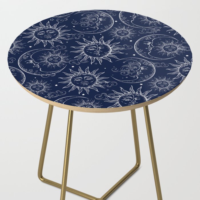 Blue Magic Celestial Sun Moon Stars Side Table Gallery Image 2