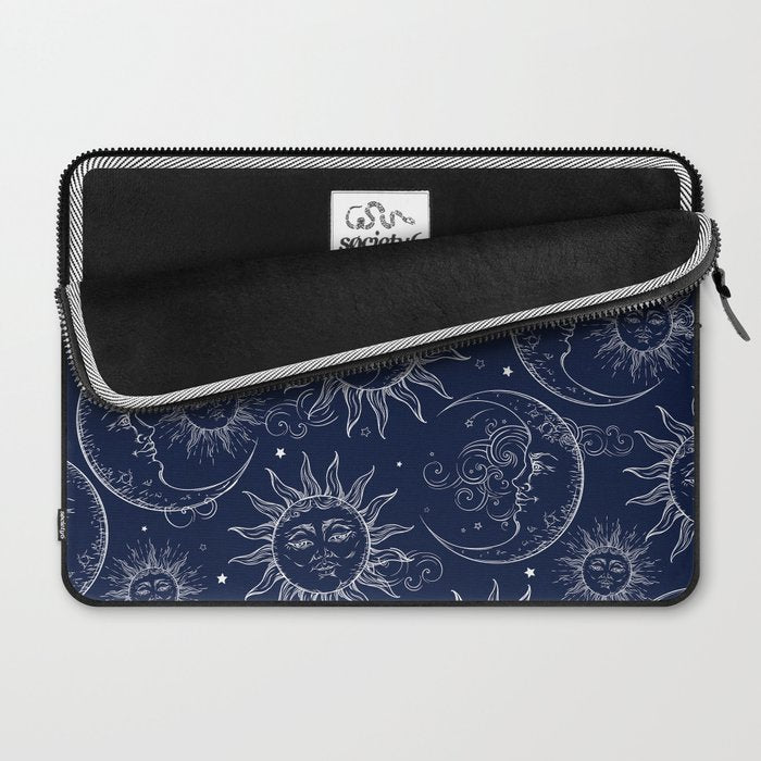 Blue Magic Celestial Sun Moon Stars Laptop Sleeve Gallery Image 2