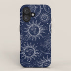 Blue Magic Celestial Sun Moon Stars iPhone Case Gallery Image 1