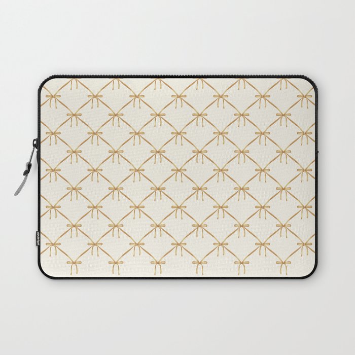 Bows & Ribbons Pattern III Neutral Laptop Sleeve Gallery Image 1