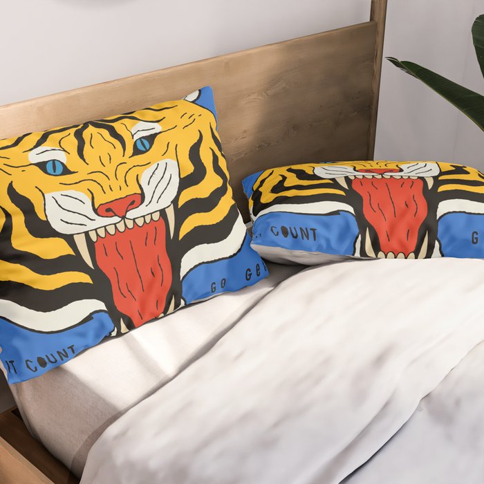 Go Get 'Em Tiger Pillow Sham Gallery Image 2