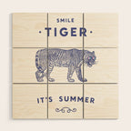 Smile Tiger, it's Summer Wood Wall Art Gallery Image 1
