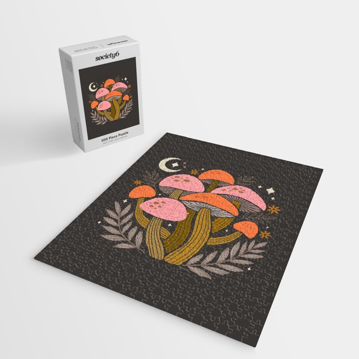 Mushrooms and Moons - Dark Jigsaw Puzzle Gallery Image 2
