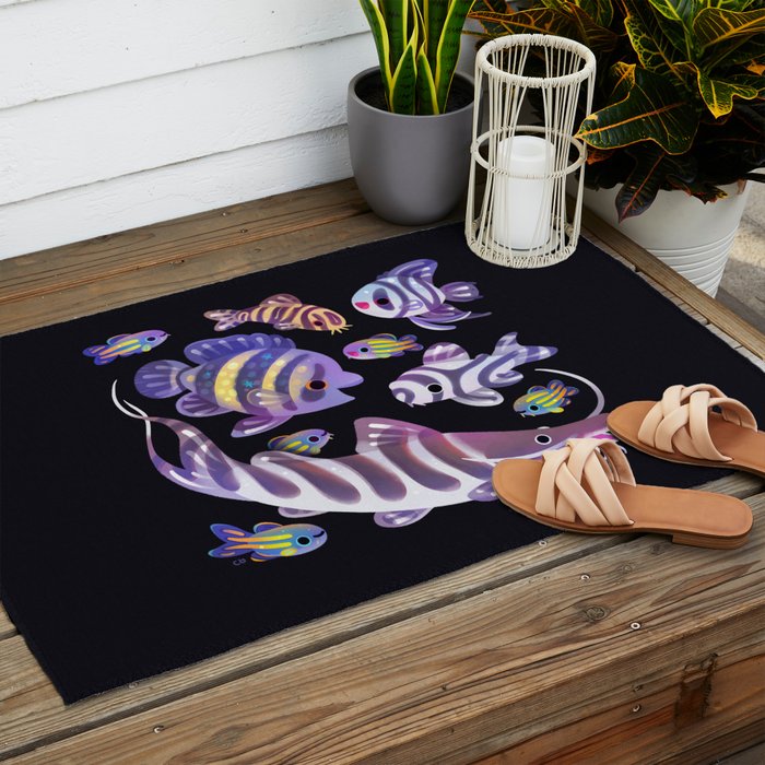 Zebras in freshwater Outdoor Rug Gallery Image 2