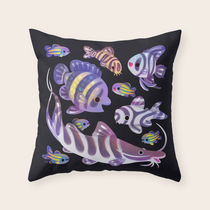 Zebras in freshwater Throw Pillow Gallery Image 6