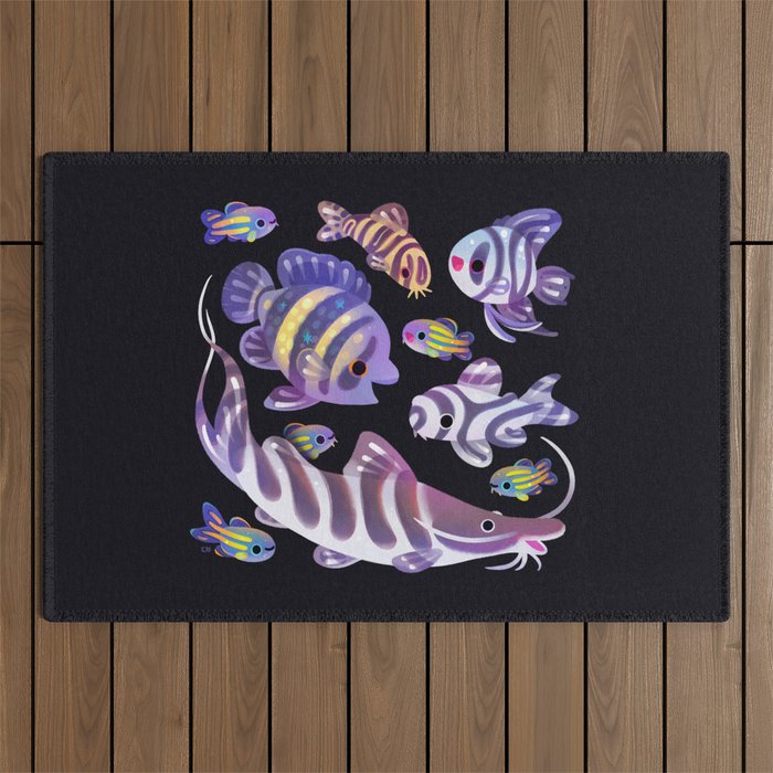 Zebras in freshwater Outdoor Rug Gallery Image 1