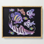 Zebras in freshwater Serving Tray Gallery Image 1