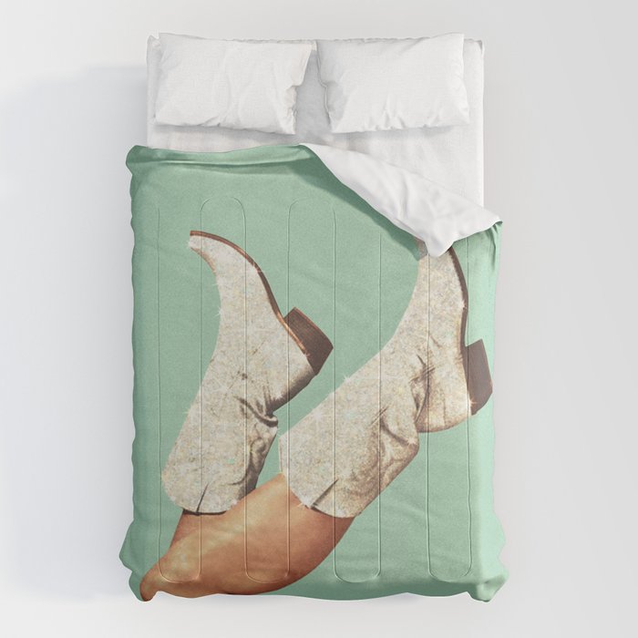 These Boots - Glitter Teal Green Comforter Gallery Image 6
