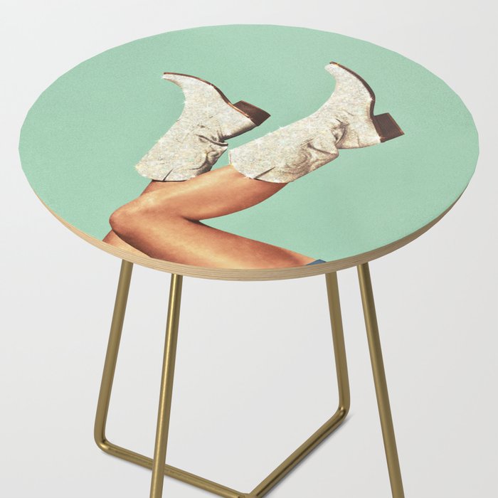 These Boots - Glitter Teal Green Side Table Gallery Image 2