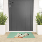 These Boots - Glitter Teal Green Welcome Mat Gallery Image 3