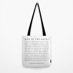 The Man In The Arena, Theodore Roosevelt Tote Bag Gallery Image 2