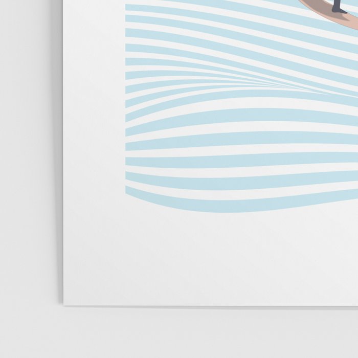 surfing jaws baby blue Poster Gallery Image 3