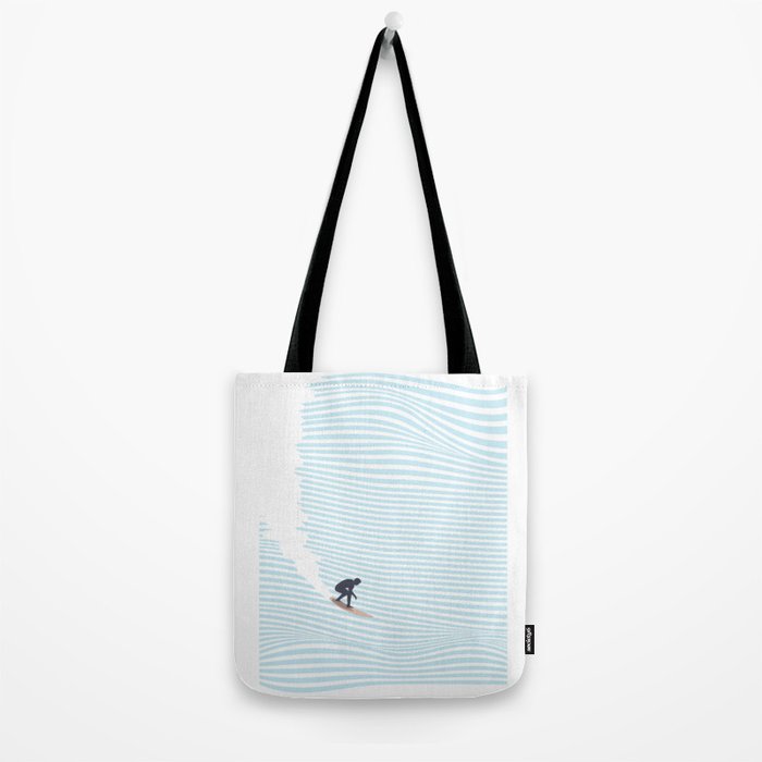 surfing jaws baby blue Tote Bag Gallery Image 2