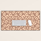 Leopard Print In Clay Brown Desk Mat Gallery Image 1
