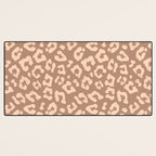 Leopard Print In Clay Brown Desk Mat Gallery Image 3