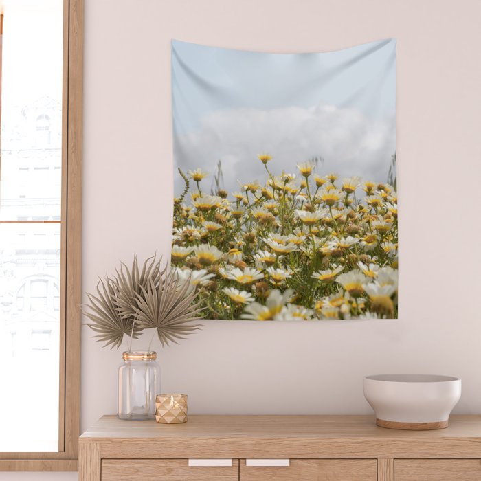 Garden of Daisy Flowers | Nature Photography in Portugal Art Print | Floral Summer Photo Wall Tapestry Gallery Image 2