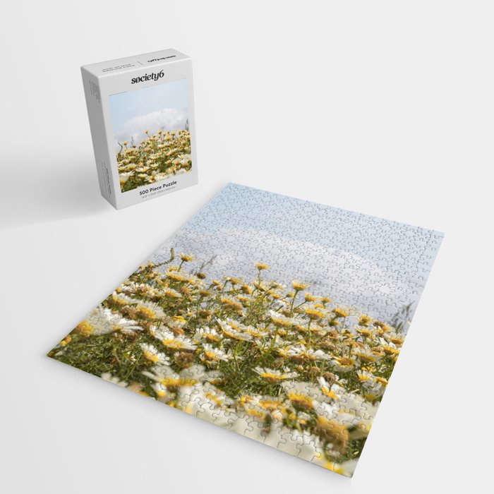 Garden of Daisy Flowers | Nature Photography in Portugal Art Print | Floral Summer Photo Jigsaw Puzzle Gallery Image 2