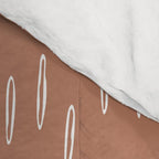 Boho Raindrops Abstract Pattern, Terracotta Comforter Gallery Image 4