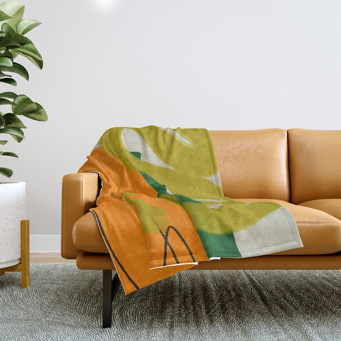 relations shapes minimal organic boho Throw Blanket Gallery Image 1