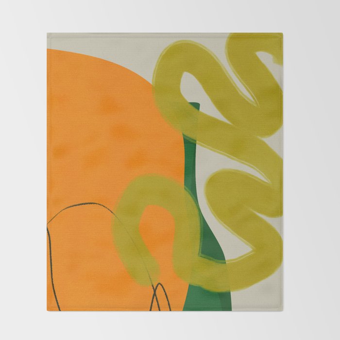 relations shapes minimal organic boho Throw Blanket Gallery Image 2
