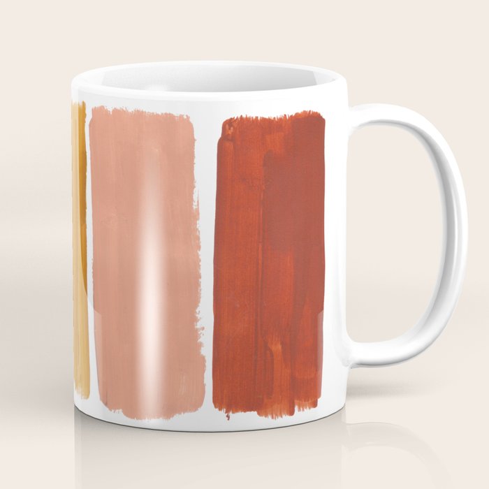 Rothko Minimalist Colorield Warm Earth Tone Yellow Ochre Clay Beige by Ejaaz Haniff Coffee Mug Gallery Image 1