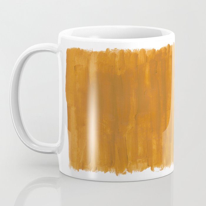 Rothko Minimalist Colorield Warm Earth Tone Yellow Ochre Clay Beige by Ejaaz Haniff Coffee Mug Gallery Image 3