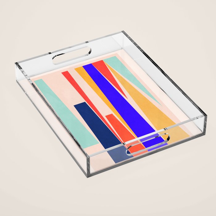 Minimal Geometric Abstraction 100 Acrylic Tray Gallery Image 1