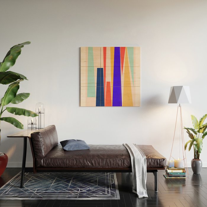 Minimal Geometric Abstraction 100 Wood Wall Art Gallery Image 2