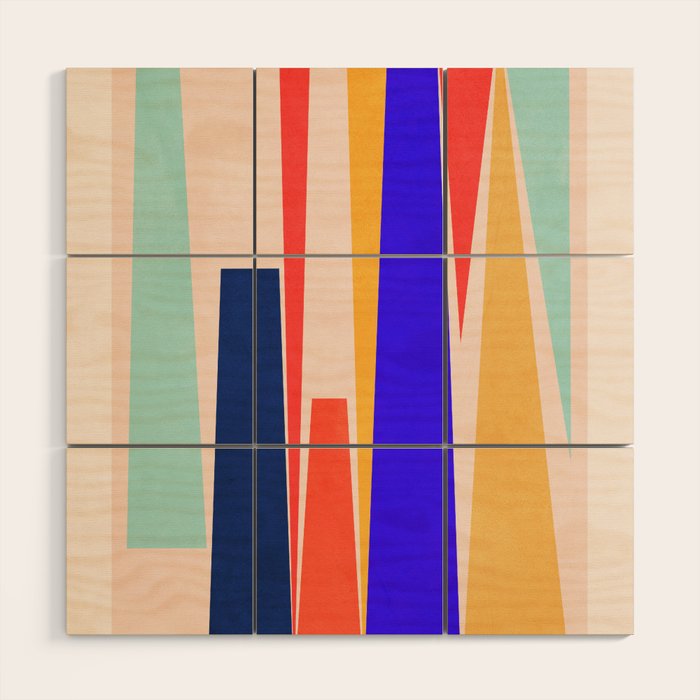 Minimal Geometric Abstraction 100 Wood Wall Art Gallery Image 1