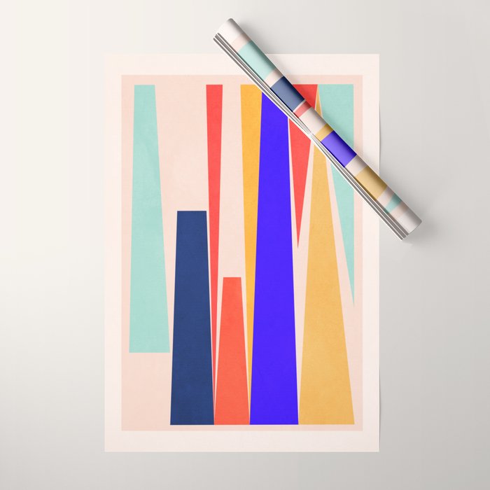 Minimal Geometric Abstraction 100 Wrapping Paper Gallery Image 1