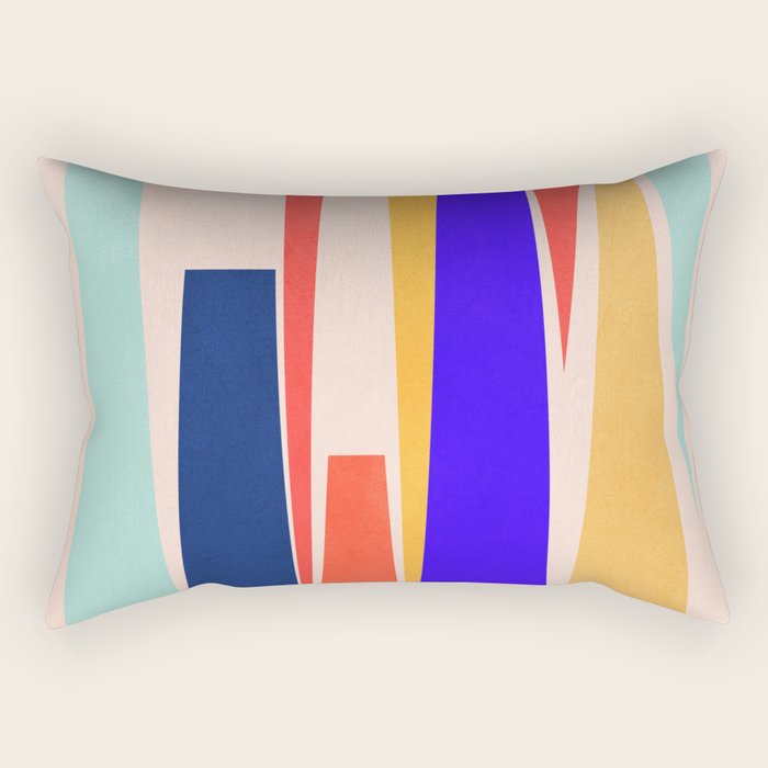 Minimal Geometric Abstraction 100 Rectangular Pillow Gallery Image 1