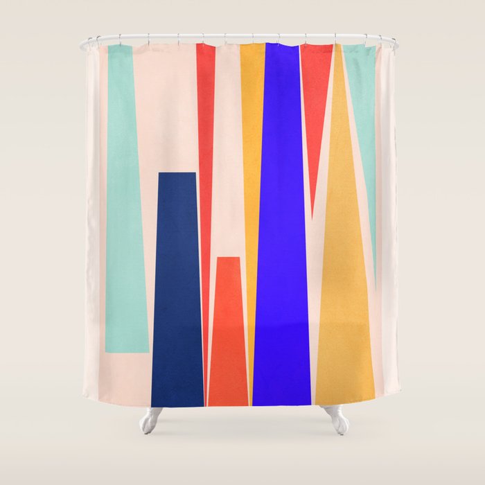 Minimal Geometric Abstraction 100 Shower Curtain Gallery Image 1
