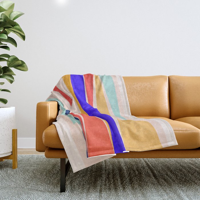 Minimal Geometric Abstraction 100 Throw Blanket Gallery Image 1