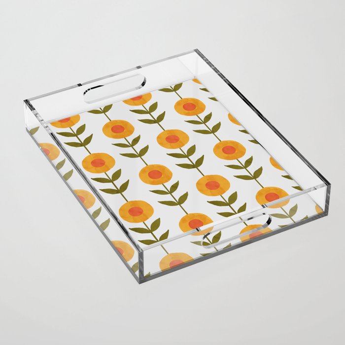 Fresh Yellow Spring Flowers Acrylic Tray Gallery Image 1
