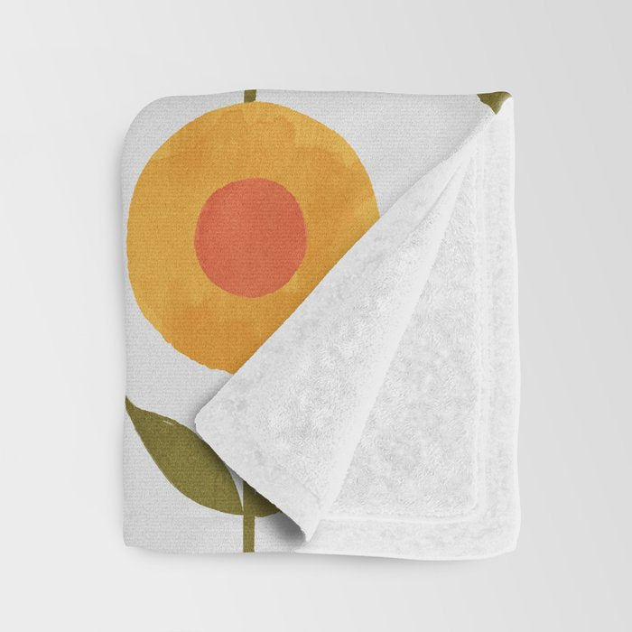 Fresh Yellow Spring Flowers Throw Blanket Gallery Image 3
