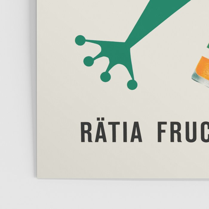Vintage Mid Century Beverage Poster - Ratia Fruchtsaftgertranke, 1958 Poster Gallery Image 3