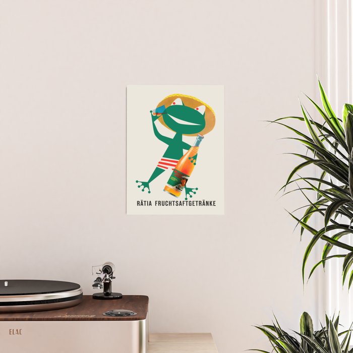 Vintage Mid Century Beverage Poster - Ratia Fruchtsaftgertranke, 1958 Poster Gallery Image 2