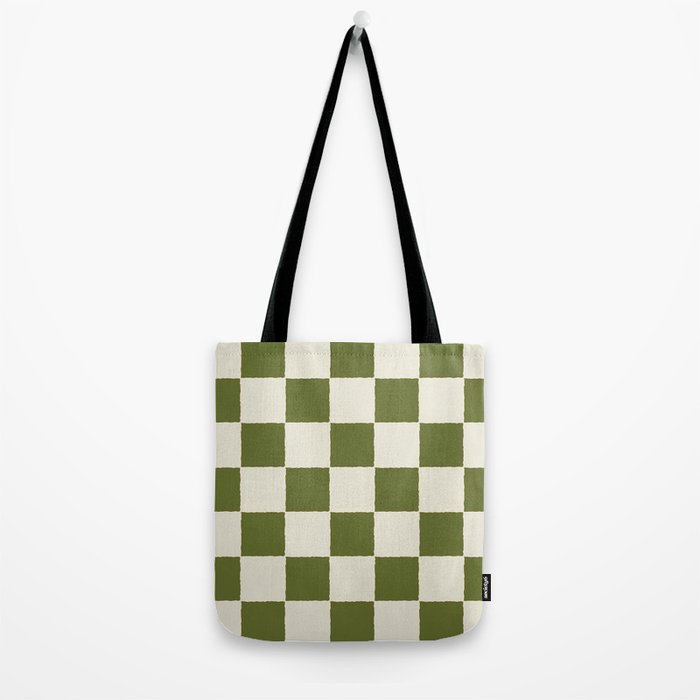 DESERT CHECKER OLIVE Tote Bag Gallery Image 2