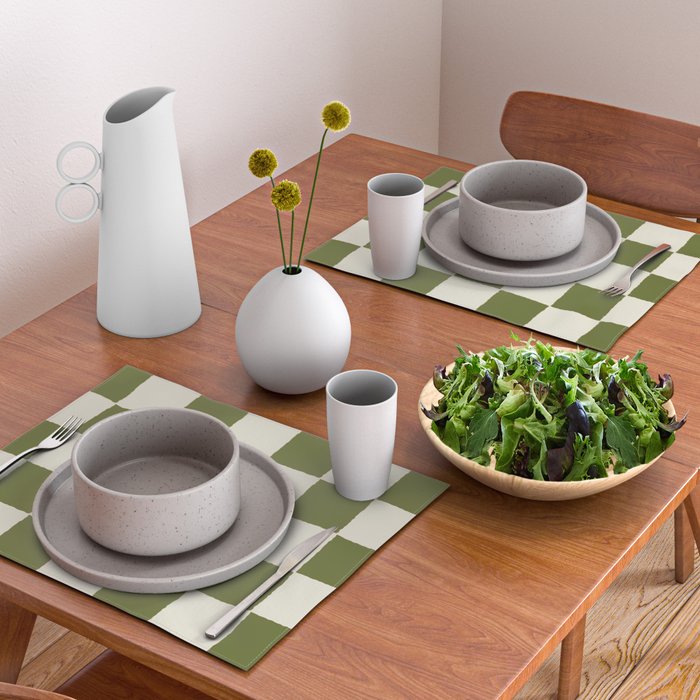 DESERT CHECKER OLIVE Placemat Gallery Image 2
