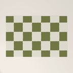 DESERT CHECKER OLIVE Welcome Mat Gallery Image 1