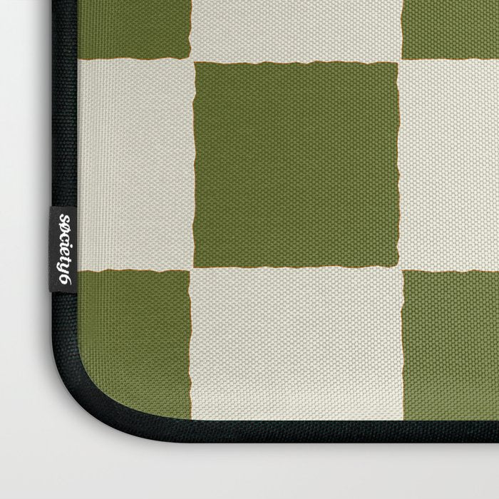 DESERT CHECKER OLIVE Laptop Sleeve Gallery Image 3