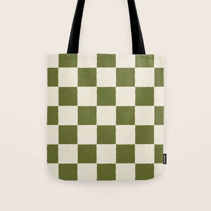 DESERT CHECKER OLIVE Tote Bag Gallery Image 1