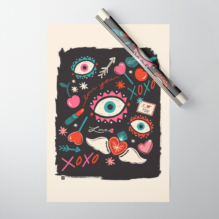 Love Pop Icons Wrapping Paper Gallery Image 1