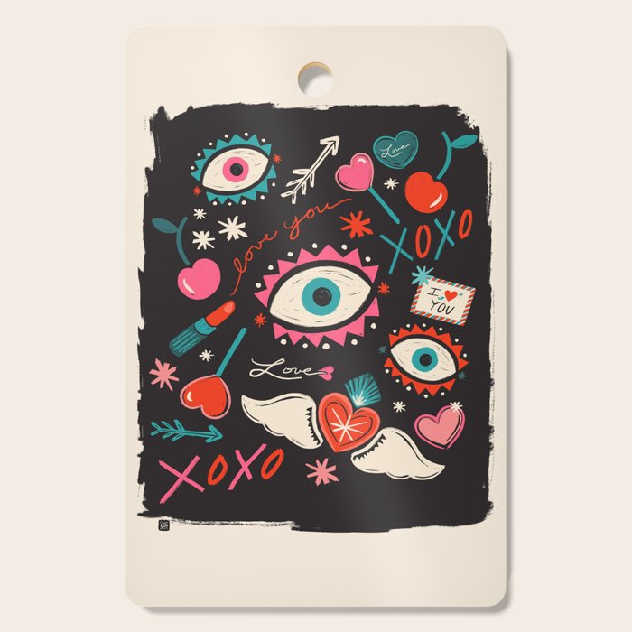 Love Pop Icons Cutting Board Gallery Image 1