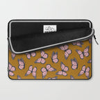 monarch butterflies - pink on ginger Laptop Sleeve Gallery Image 2